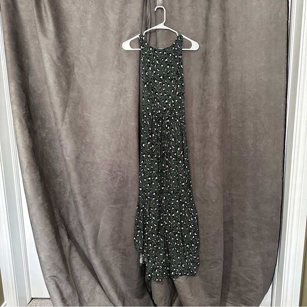 Torrid Studio Knit Wrap Dress Stretch Hi-Lo Glam Green Leopard 00 (US 10) Glam - Picture 6 of 15